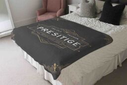 Benjamin Tate Design Art Deco Old Fashioned Prestige Blanket in Natural - Size: 120 cm x 150 cm - thumbnail 3
