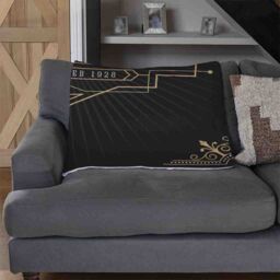 Benjamin Tate Design Art Deco Old Fashioned Prestige Blanket in Natural - Size: 120 cm x 150 cm - thumbnail 2