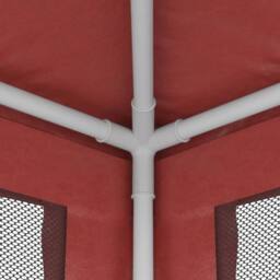 Berkfield Home Party Tent with 4 Mesh Sidewalls Red 3x4 m HDPE - thumbnail 6