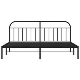 Berkfield Home Metal Bed Frame with Headboard Black 200x200 cm - thumbnail 6