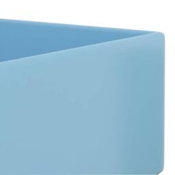 Berkfield Home Full Bathroom Sink with Overflow Ceramic Light Blue in Baby Blue - thumbnail 6