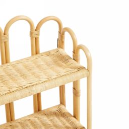 Nordlys Hanging 2-Tier Natural Rattan Storage Shelf in Brown - thumbnail 8