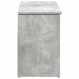 Berkfield Home Shoe Bench Concrete Grey 102x30.5x45 cm Engineered Wood - thumbnail 5