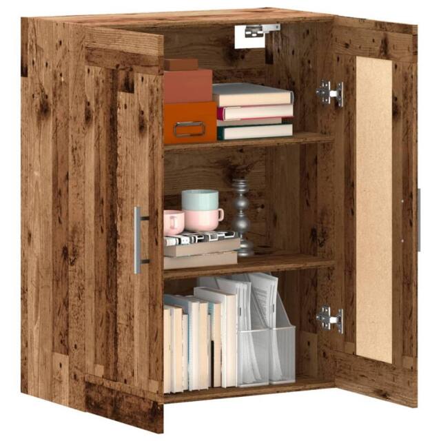 Berkfield Home Wall Mounted Cabinet Old Wood 69.5x34x90 cm Engineered Wood in Brown - image 1