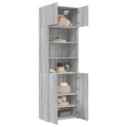 Berkfield Home Storage Cabinet Grey Sonoma 70x42.5x225 cm Engineered Wood - thumbnail 3