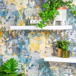 Harbour Housewares 2x 60cm Floating Wall Shelves - Wall Mountable for Storage & Display in White - Size: 2x 60 cm - thumbnail 5