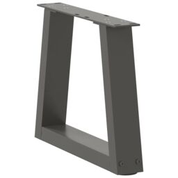 Berkfield Home Dining Table Legs V-Shape 2 pcs Anthracite 30x(30-31.3) cm Steel in Black - thumbnail 4