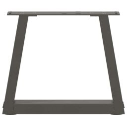 Berkfield Home Dining Table Legs V-Shape 2 pcs Anthracite 30x(30-31.3) cm Steel in Black - thumbnail 5