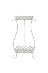 ExtraStar 2 Tier Tall Metal Plant Stand Vintage Indoor Display in White - thumbnail 2