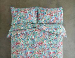 Deyongs Floral Mosaic Soft Cotton Duvet Set in Printed Design - Size: Super King - thumbnail 3