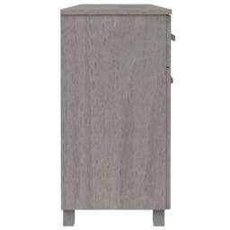 Berkfield Home Sideboard HAMAR Light Grey 113x40x80 cm Solid Wood Pine - Size: 113 x 40 x 80 cm - thumbnail 5