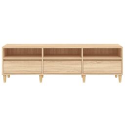 Berkfield Home TV Cabinet Sonoma Oak 150x30x44.5 cm Engineered Wood in Brown - thumbnail 6