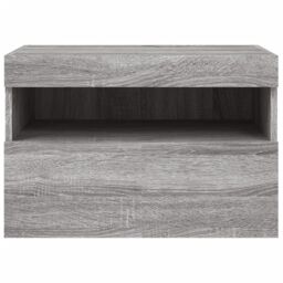 Berkfield Home TV Wall Cabinet with LED Lights Grey Sonoma 60x30x40 cm - Size: 60 x 30 x 40 cm - thumbnail 9