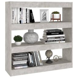 Berkfield Home Book Cabinet/Room Divider Concrete Grey 100x30x103 cm - Size: 100 x 30 x 103 cm - thumbnail 6