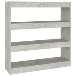 Berkfield Home Book Cabinet/Room Divider Concrete Grey 100x30x103 cm - Size: 100 x 30 x 103 cm - thumbnail 2