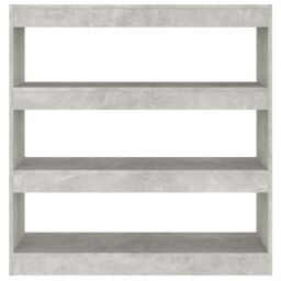 Berkfield Home Book Cabinet/Room Divider Concrete Grey 100x30x103 cm - Size: 100 x 30 x 103 cm - thumbnail 3