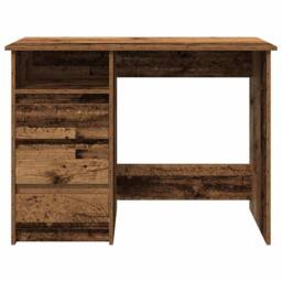 Berkfield Home Desk Old Wood 102x50x75 cm Engineered Wood in Brown - Size: 102 x 50 x 75 cm - thumbnail 4