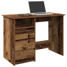 Berkfield Home Desk Old Wood 102x50x75 cm Engineered Wood in Brown - Size: 102 x 50 x 75 cm - thumbnail 2