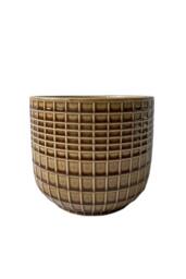 KDMD Hortus Brown Braga Pot 13cm H x 13.5cm Dia - thumbnail 1
