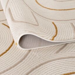 THE RUGS Carmel Modern Area Rugs & Runners Arch Design Soft Pile in Gold - Size: 80 cm x 150 cm - thumbnail 3
