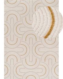 THE RUGS Carmel Modern Area Rugs & Runners Arch Design Soft Pile in Gold - Size: 80 cm x 150 cm - thumbnail 2