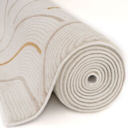 THE RUGS Carmel Modern Area Rugs & Runners Arch Design Soft Pile in Gold - Size: 80 cm x 150 cm - thumbnail 5