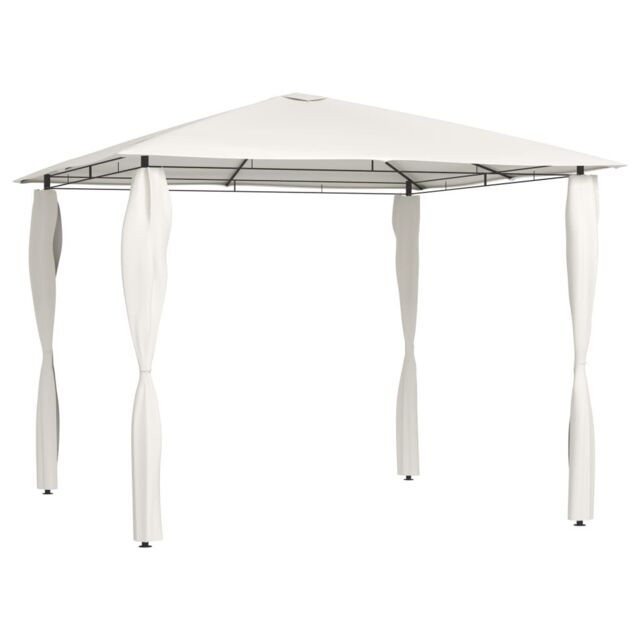 Berkfield Home Gazebo with Post Covers 3x3x2.6 m Cream 160 g/m ² in Beige - image 1