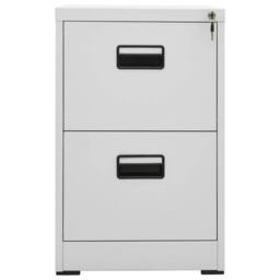 Berkfield Home Filing Cabinet Light Grey 46x62x72.5 cm Steel - thumbnail 2