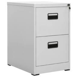 Berkfield Home Filing Cabinet Light Grey 46x62x72.5 cm Steel - thumbnail 1