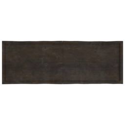 Berkfield Home Table Top Dark Grey 180x60x(2-6) cm Treated Solid Wood Live Edge in Dark Brown - thumbnail 3