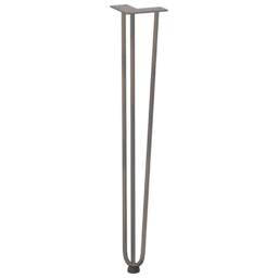 Berkfield Home Hairpin Table Legs 4 pcs Natural Steel 72 cm Solid Steel in Grey - thumbnail 4