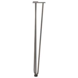 Berkfield Home Hairpin Table Legs 4 pcs Natural Steel 72 cm Solid Steel in Grey - thumbnail 5