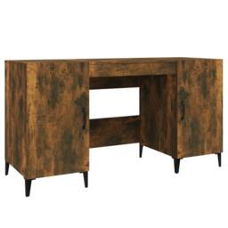 Berkfield Home Desk Smoked Oak 140x50x75 cm Engineered Wood in Brown - Size: 140 x 50 x 75 cm - thumbnail 2