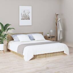 Berkfield Home Bed Headboard Sonoma Oak 200x1.5x80 cm Engineered Wood in Brown - thumbnail 3