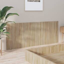 Berkfield Home Bed Headboard Sonoma Oak 200x1.5x80 cm Engineered Wood in Brown - thumbnail 4