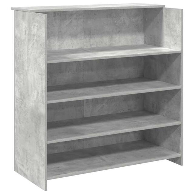 Berkfield Home Reception Desk Concrete Grey 100x50x103.5 cm Engineered Wood - image 1
