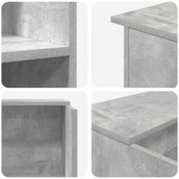 Berkfield Home Reception Desk Concrete Grey 100x50x103.5 cm Engineered Wood - thumbnail 8