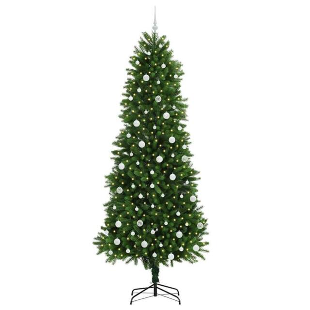 Berkfield Home Realistic Christmas Tree with 300 LEDs with Stand Green 240 cm PE - image 1