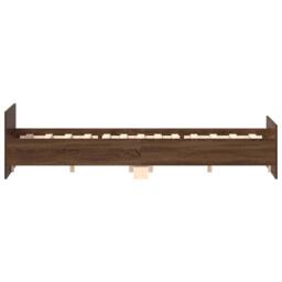 Berkfield Home Bed Frame with Headboard & Footboard Brown Oak 135x190 cm Double - thumbnail 5