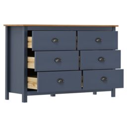 Berkfield Home Sideboard Hill Grey 125x40x80 cm Solid Pine Wood - Size: 125 x 40 x 80 cm - thumbnail 3