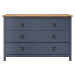 Berkfield Home Sideboard Hill Grey 125x40x80 cm Solid Pine Wood - Size: 125 x 40 x 80 cm - thumbnail 2