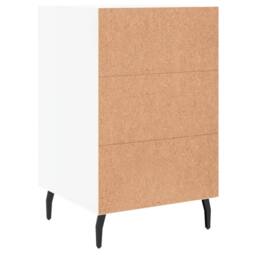 Berkfield Home Modern Bedside Cabinet White 40x40x66 cm Engineered Wood - Size: 40 x 40 x 66 cm - thumbnail 8