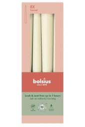 KDMD Soft Pearl Bolsius Tapered Candles 245 x 24mm in Cream - thumbnail 1
