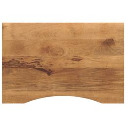 Berkfield Home Desk Top with Curve 80x60x2.5 cm Solid Wood Rough Mango in Brown - thumbnail 1