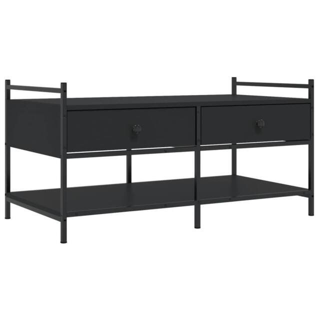 Berkfield Home Coffee Table Black 99x50x50 cm Engineered Wood - Size: 99 x 50 x 50 cm - image 1