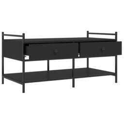Berkfield Home Coffee Table Black 99x50x50 cm Engineered Wood - Size: 99 x 50 x 50 cm - thumbnail 5