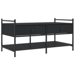 Berkfield Home Coffee Table Black 99x50x50 cm Engineered Wood - Size: 99 x 50 x 50 cm - thumbnail 1