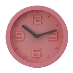 Orsina Elko Embossed Wall Clock in Pink
