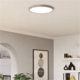 Loops Sleek Satin Nickel Round Ceiling Light for Stylish Indoor Space in Metallics - thumbnail 3