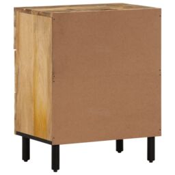 Berkfield Home Bedside Cabinet 50x33x60 cm Solid Wood Mango in Brown - Size: 50 x 33 x 60 cm - thumbnail 5